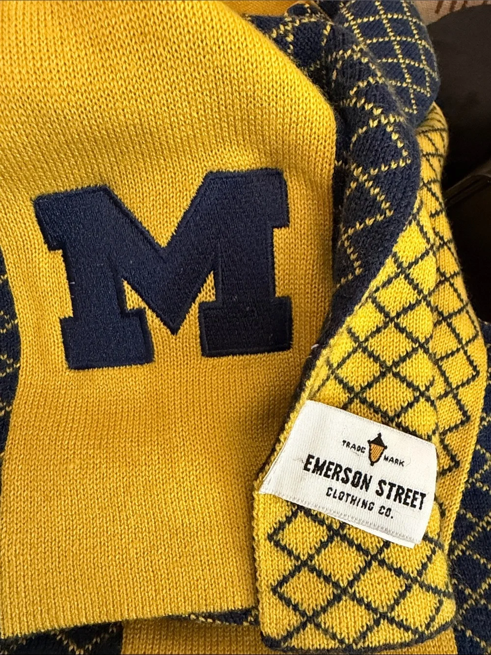 NWT University of Michigan Navy Maize Cap  Scarf Bundle Unisex